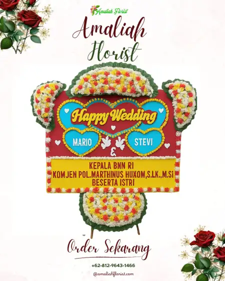 Papan Bunga Pernikahan Srondol Wetan